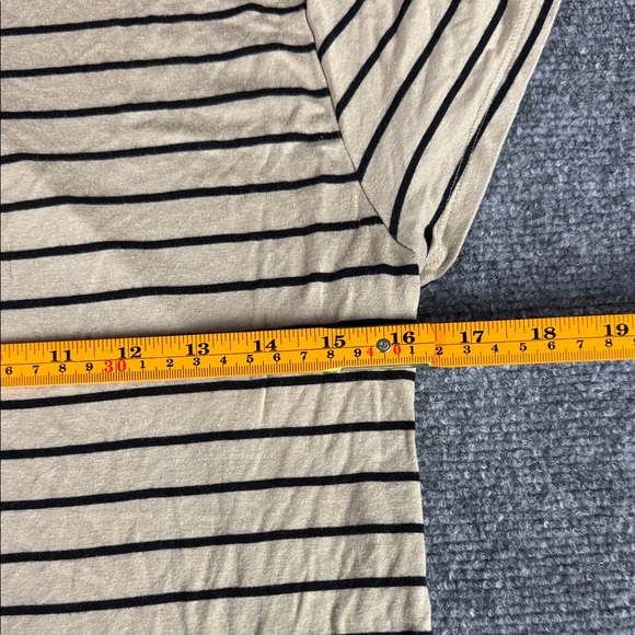 Cable & Gauge Beige and Black Striped Top - Picture 4 of 5